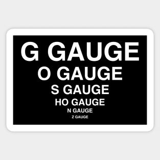 Model Train Gauges Sticker